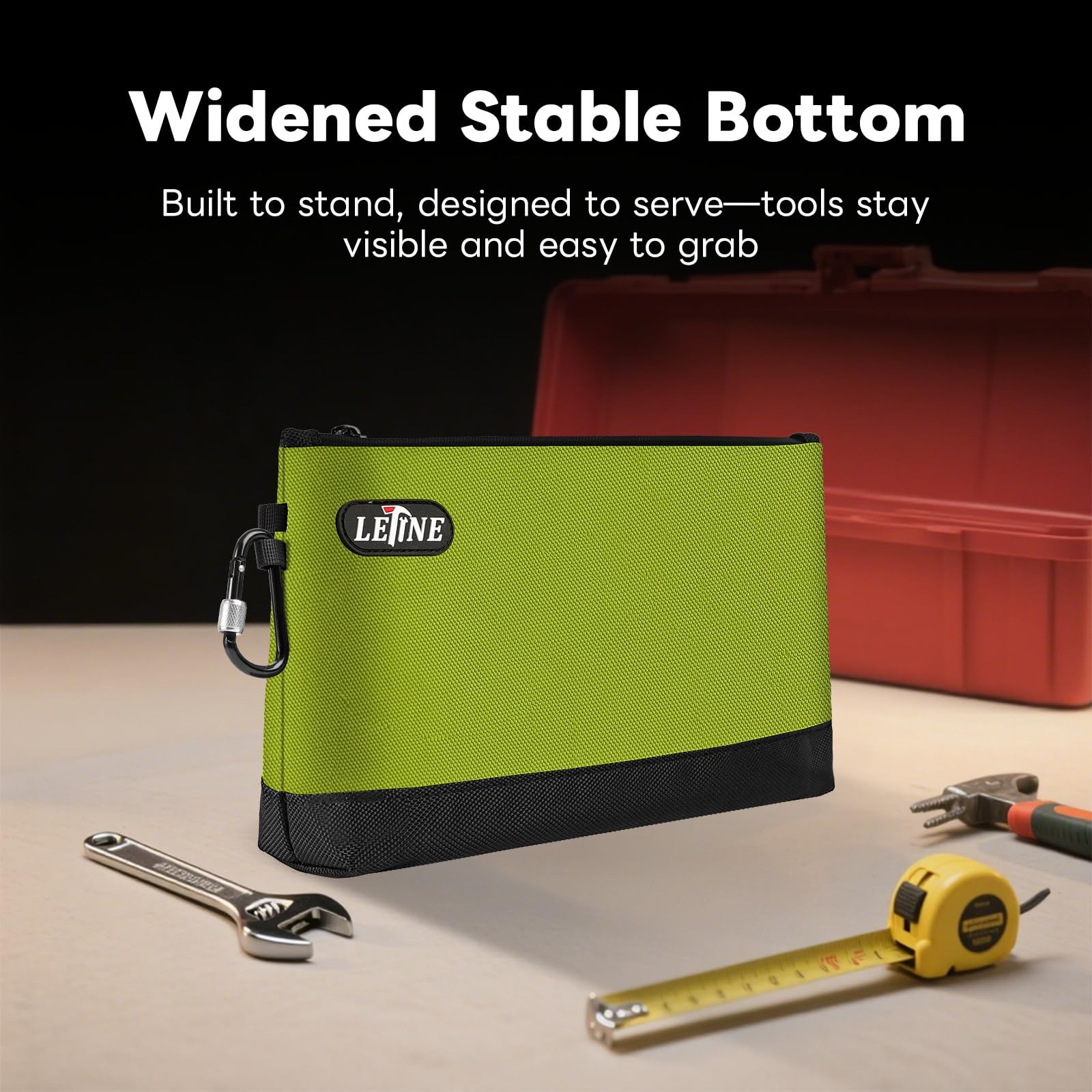 Small Tool Bag Tool Pouches with Carabiners, 1680D Oxford Water Resistant Zip…