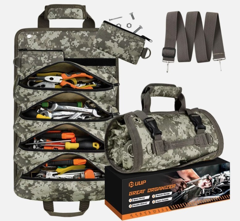 Tool Bag, UUP Heavy Duty Roll Up Tool Bag for Men Women, Camo