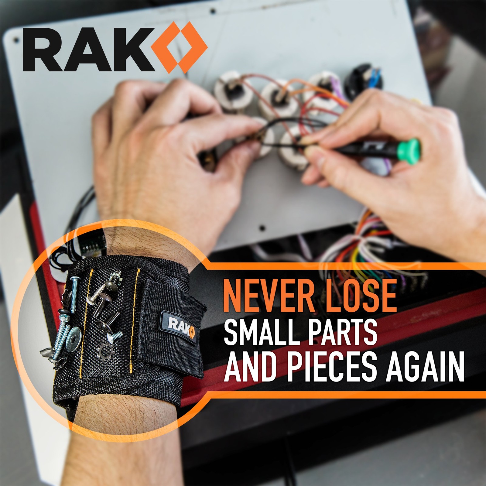 RAK Magnetic Wristband for Tools Premium Tool Belt for Holding Screws Nails …