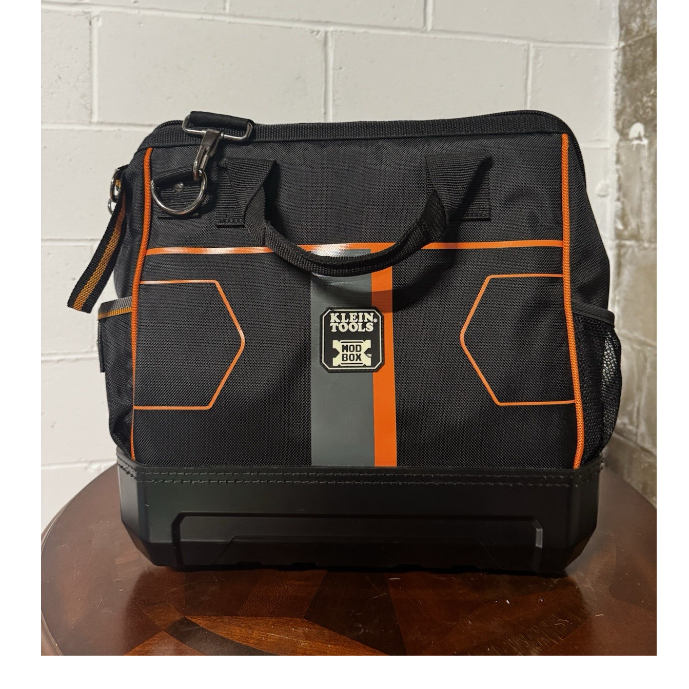 Klein Tools MODbox Tool Bag Tote Black/Orange/Gray Zipper w/ Shoulder Strap