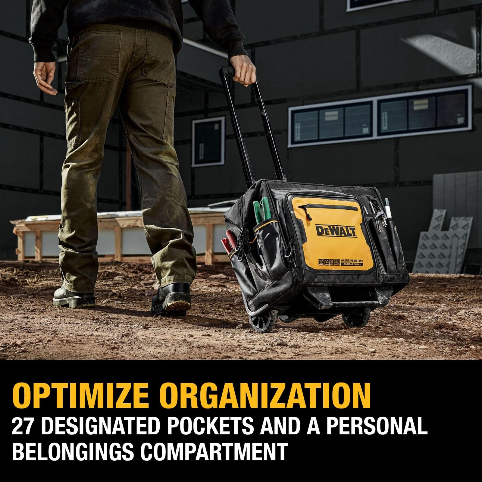 18 Inch Rolling Tool Storage Bag with 27 Pockets (DWST560107)
