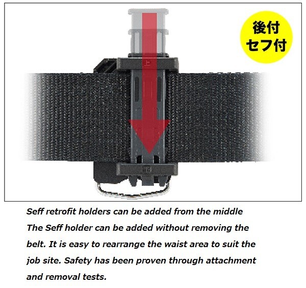 Tajima tools Detachable tool Holder Steel carabiner Large Double SFKHI-CLW