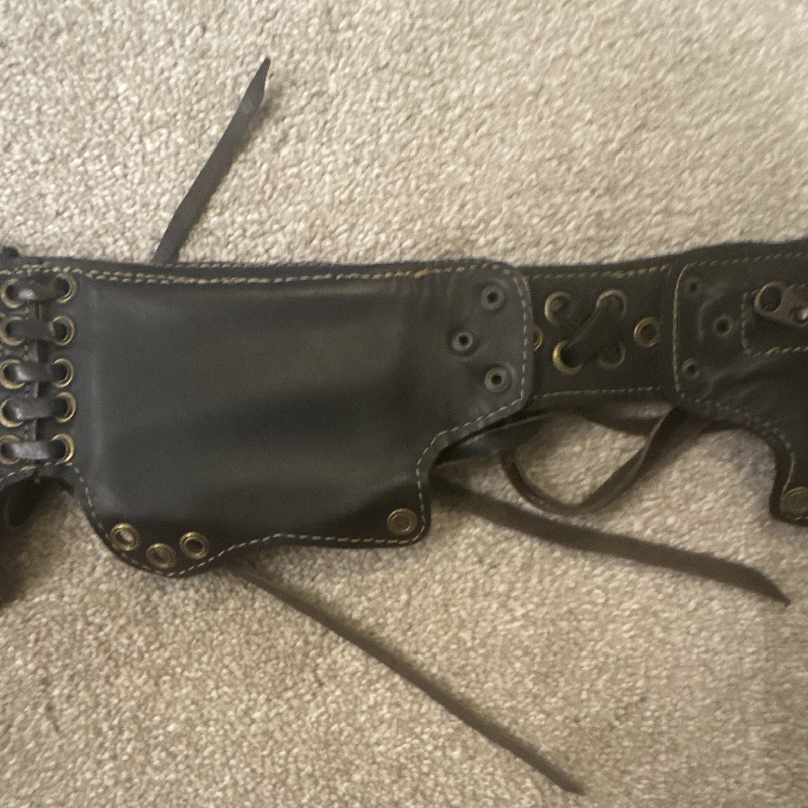 Custom Handmade Black Leather Utility Belt Multi Pouch Waist Festival Steampunk