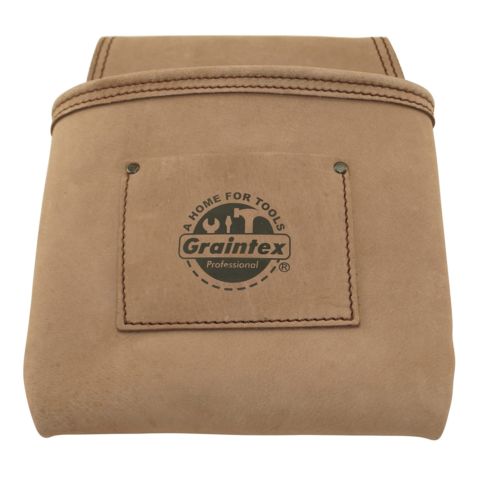 ST2009 Pocket Nail & Tool Pouch Natural Top Grain Leather for Framers, Constr…