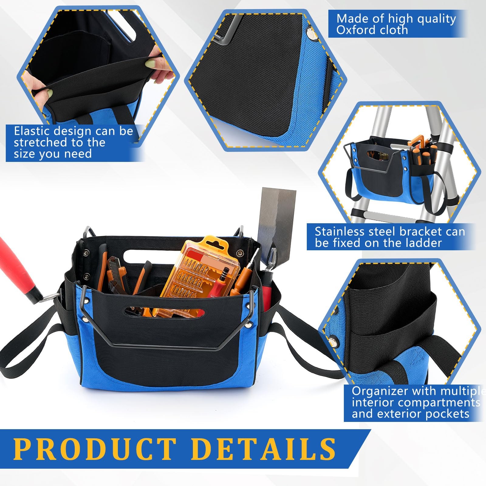 Ladder Tool Holder Giant Ladders Pouch Upgrade Cargo Elastic Storage Bag Heav…
