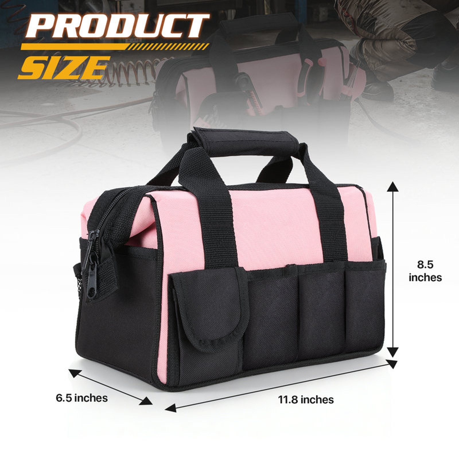 Latitude Run Tool Set with Wide Mouth Storage Bag – Multi-Pocket Organizer