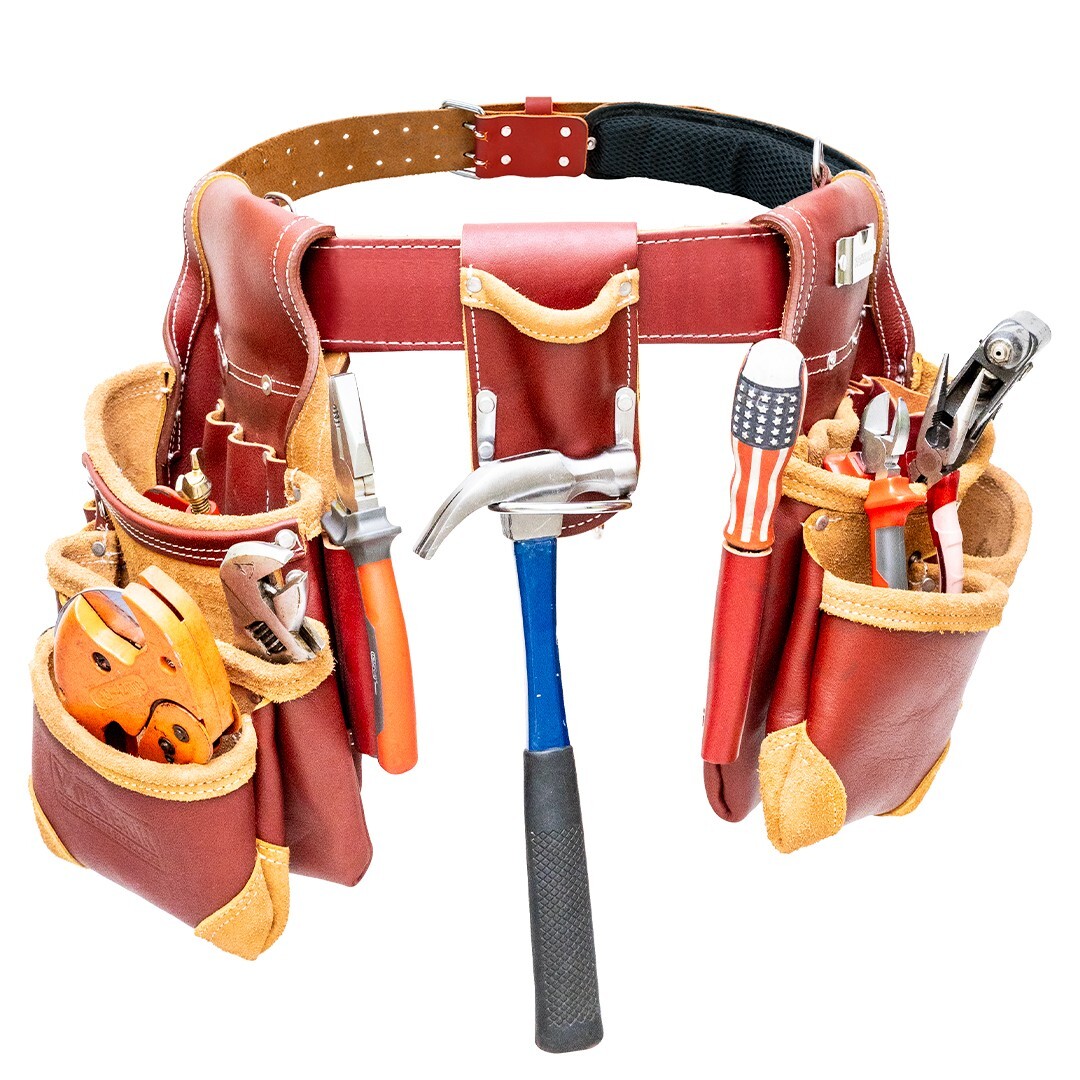 Heavy Duty Grain Leather Carpenter Tool Belt | Leather Tool Pouch Construction