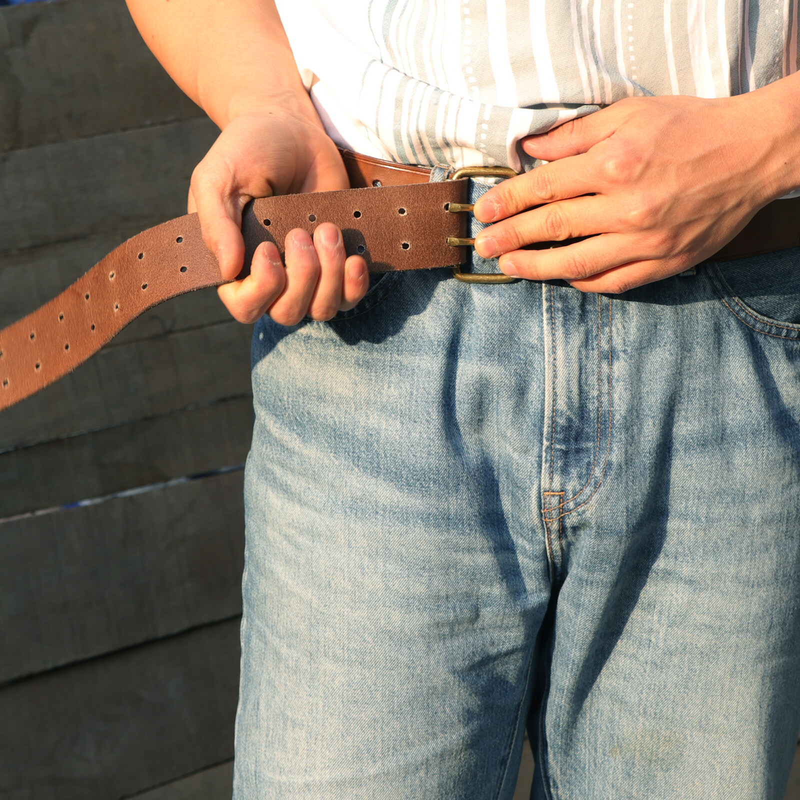 TOURBON Men Retro Leather Belt for Workshop Tool Carrier Gift, Fit 30-45″ Waist