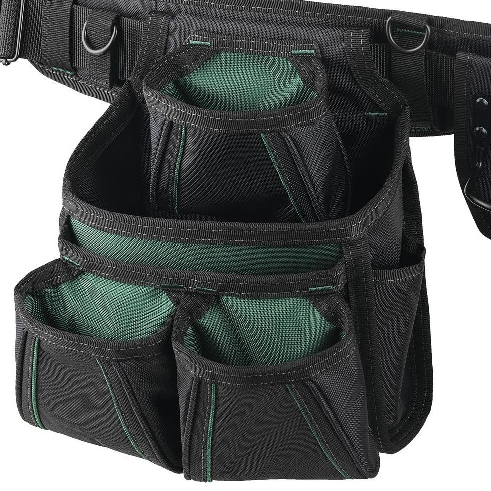 18 Pocket Polyester Carpenter Suspension Tool Rig Padded Belt & Suspenders