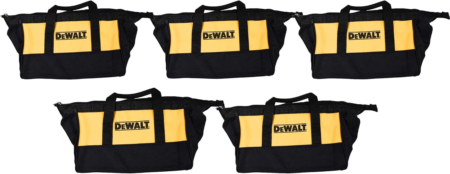 (5-Pack) Dewalt Geuine OEM 12x9x7 Ballistic Nylon Tool Bag N261499-5PK