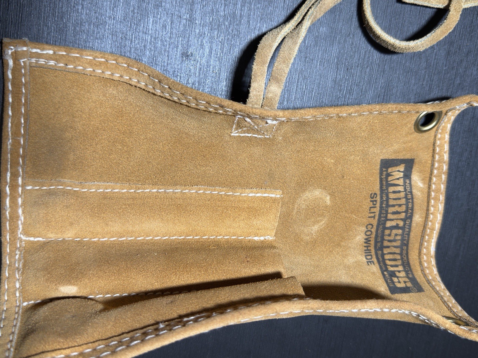Vintage White Shops Split Cowhide Leather Tool Roll Pouch Lot of 3Taiwan