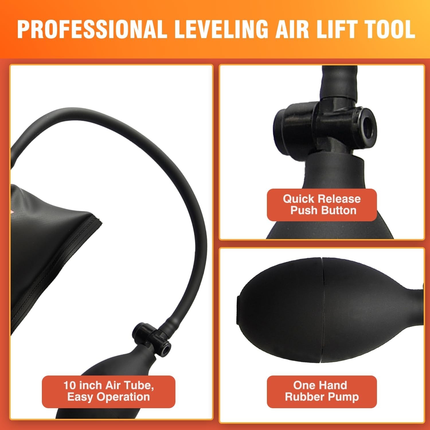 3 Size Inflatable Air Wedge Shim – Heavy-Duty Leveling Tool, 500 LB Capacity
