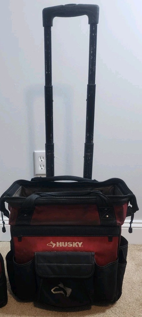 Husky HD65018-TH 18 Pockets Telescoping Handle Rolling Tool Bag