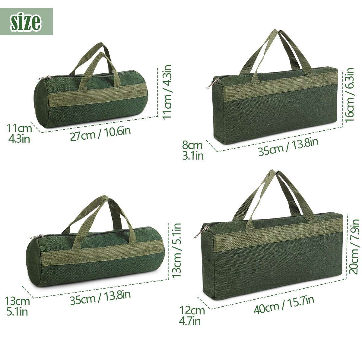 Electrician Portable Tool Bag Soft Canvas Storage Organizer Bag Case with Zipper