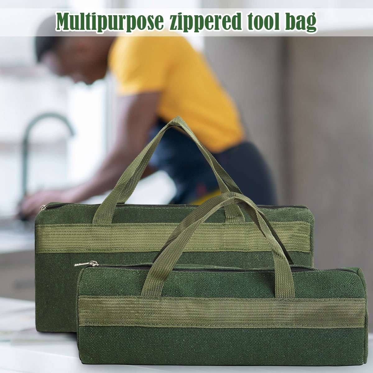 Canvas Tool Bag Heavy Duty Carry Tote Storage Work Utility Mechanic Military Bag