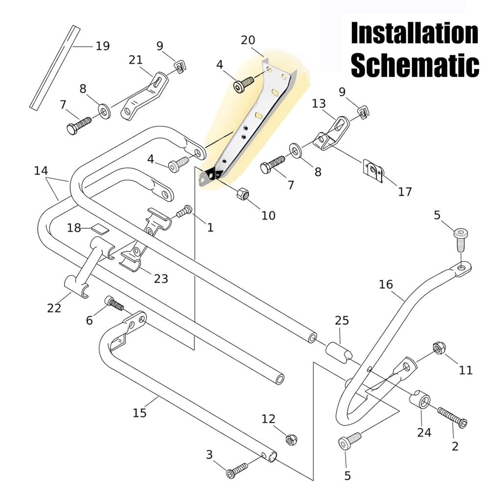 Chrome Saddlebag Rail Support Bracket Left & Right Side Fit for Harley Touring F