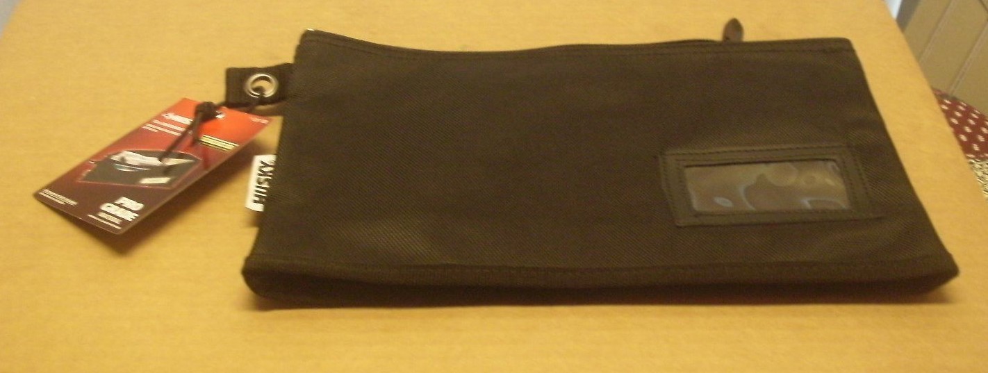 HUSKY HEAVY DUTY ZIPPER DOCUMENT WATER RESISTANT TOOL CHANGE BAG (12″ x 7 1/2″)