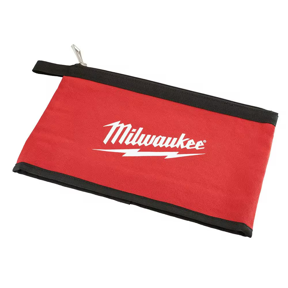 Milwaukee Tool Bag Set 12in Red Zipper Pouch 4 Pack Heavy Duty Canvas Storage