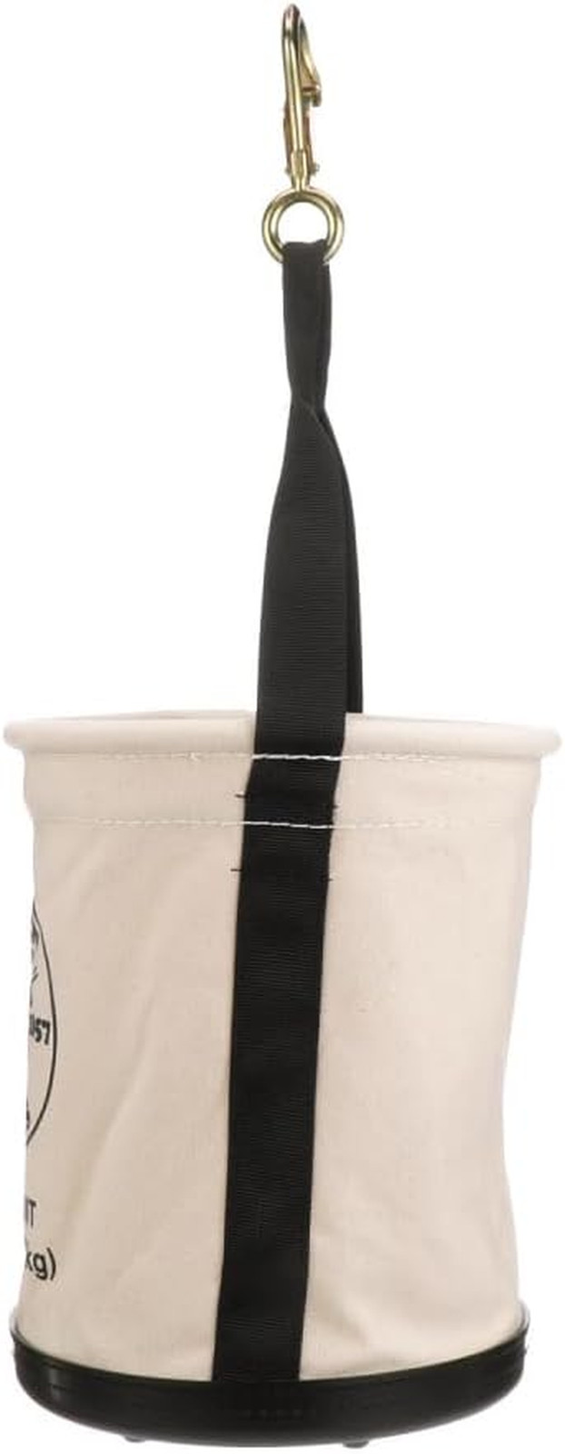 5109SLR Canvas Bucket, All-Purpose Tool Bucket with Plastic Bottom with Drain Ho