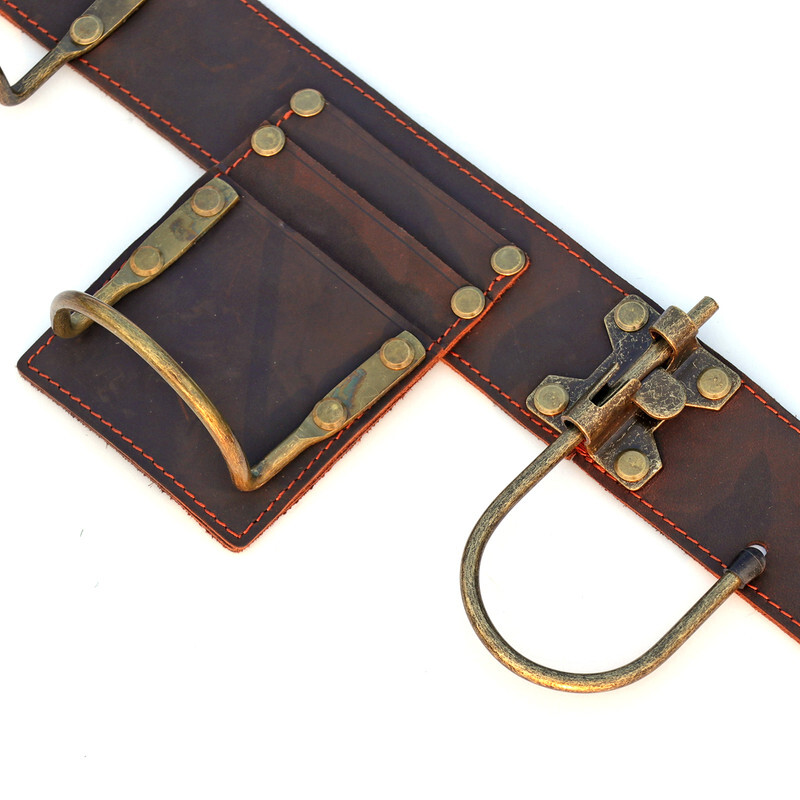 TOURBON Leather Workshop Tool Belt Heavy Duty for Hammer/Axe/Drill/Tape Measure