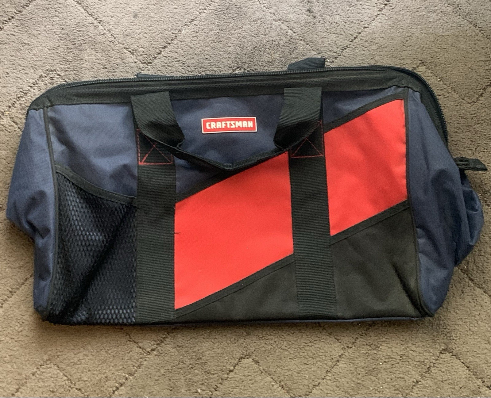 Craftsman 20” x 11″ x 12″ Power Tools Storage Bag Blue / Red Canvas Nylon