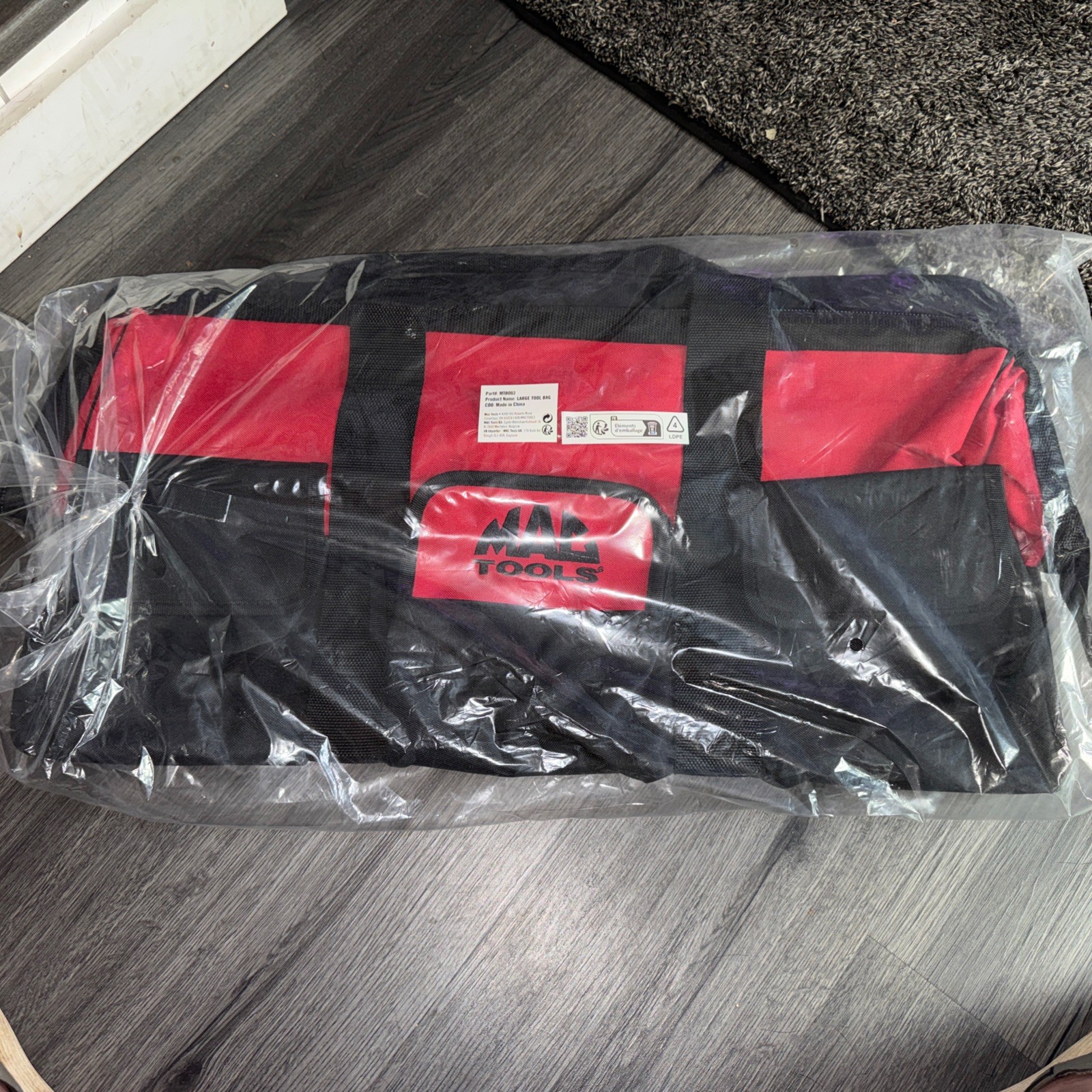 Mac Tools Canvas Extra Large Red/Black Tool Bag MTB003 (BRAND NEW)