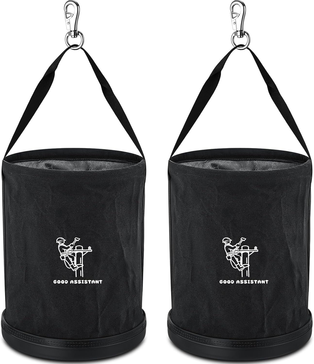 15″ x 12″ Canvas Tool Bucket Bag, Heavy Duty 150 Lbs Load Capacity, Truck Too…
