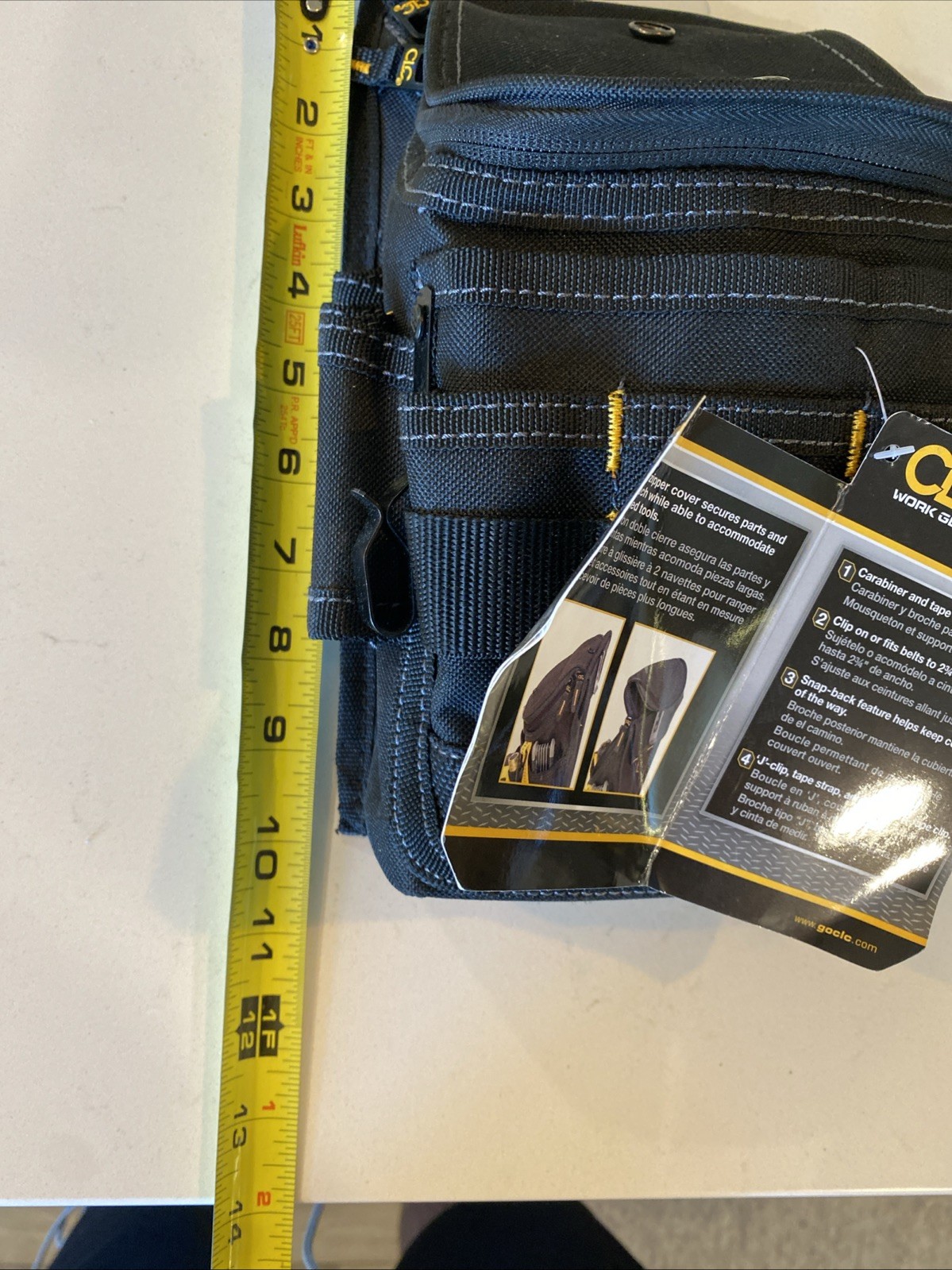 CLC 1524 Medium ZIPTOP Utility Maintenance Electrician Zippered Tool Belt Pouch