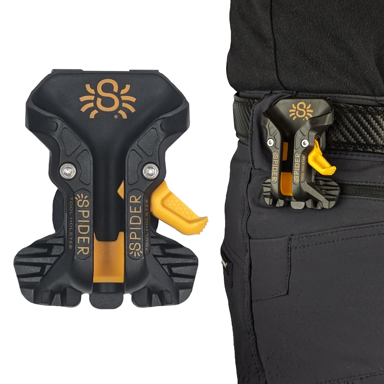 Spider Pro Holster: Upgraded Quick-Draw Tool Holder with Ambidextrous Lock