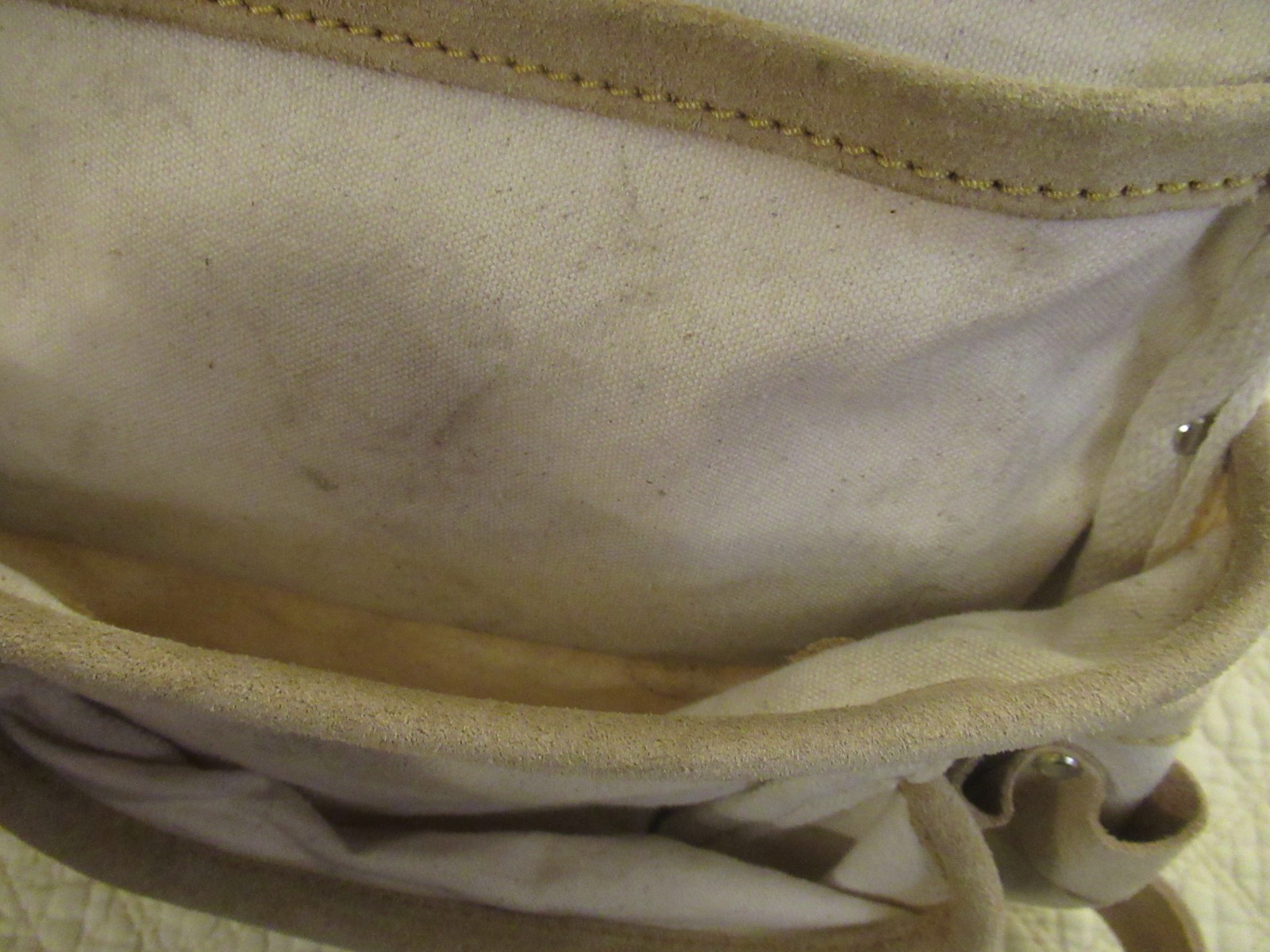 AWP Canvas Leather Beige Tool Belt w/Adjustable Strap, Multiple Pouches & Loops