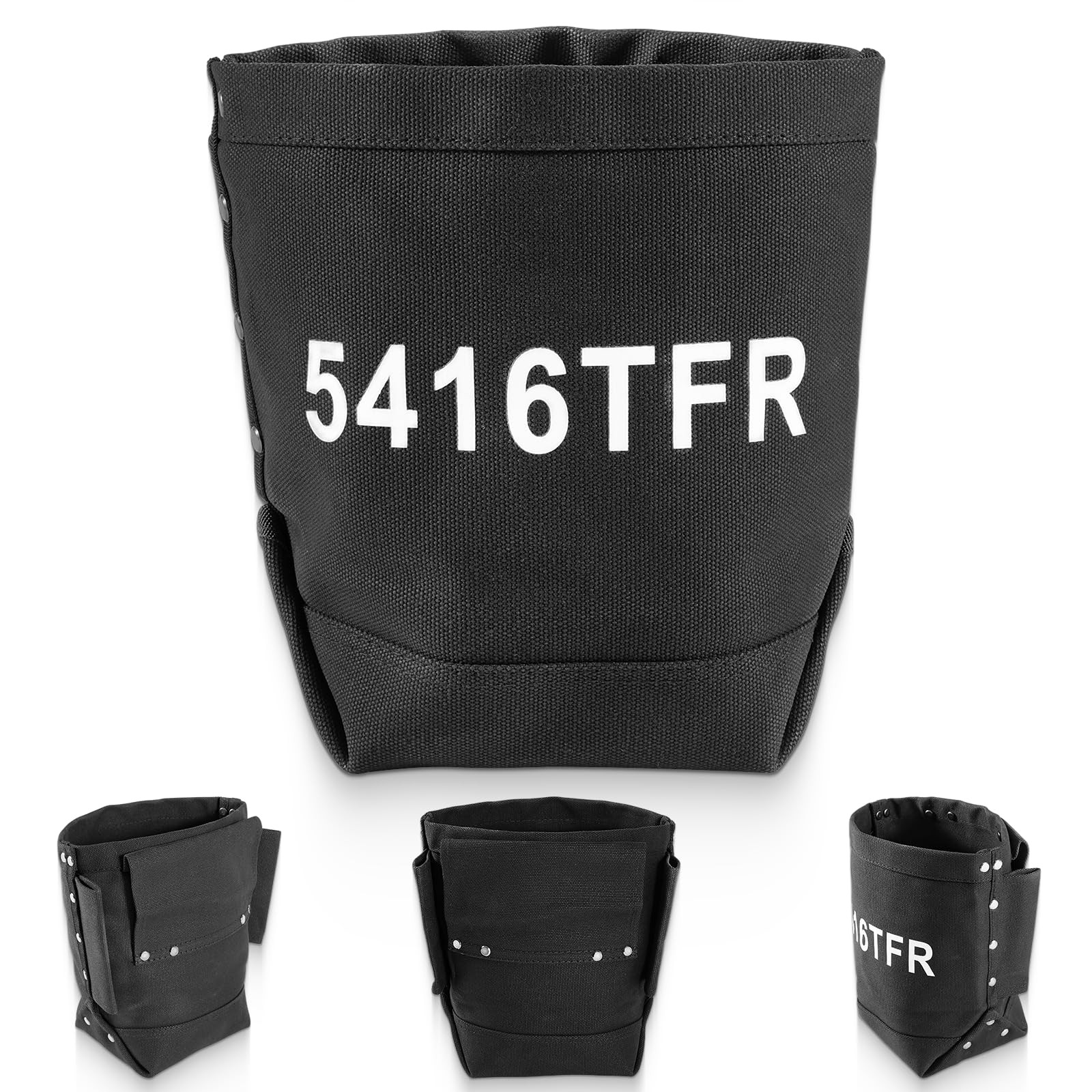 5x10x9in Tool Bag for Bolt and Storage, Flame Resistant Canvas Black