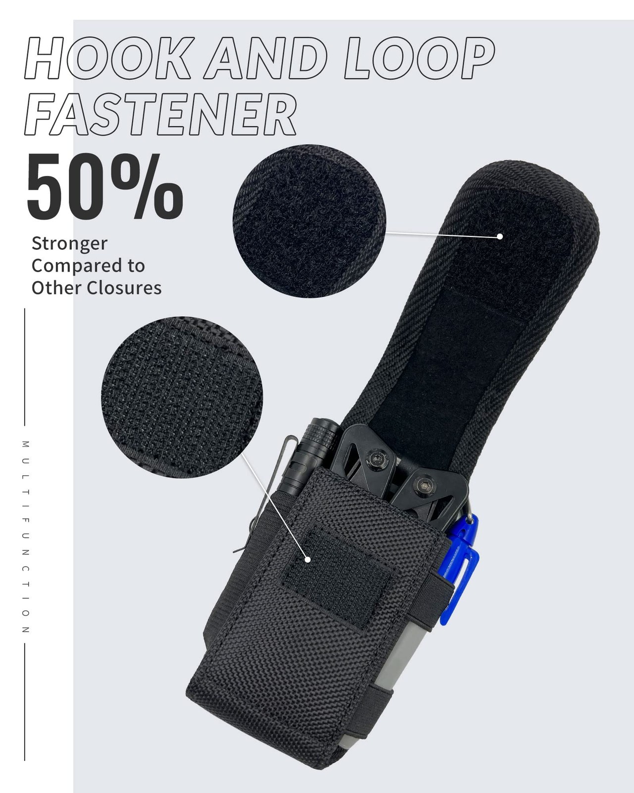 Multitool Sheath-EDC Pouch,Multi Tool Holster for Belt,Small Tactical Black