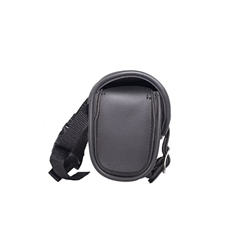 Motorcycle Tool Bag Leather Motorcycle Handlebar Bag 10″ Black with Flames