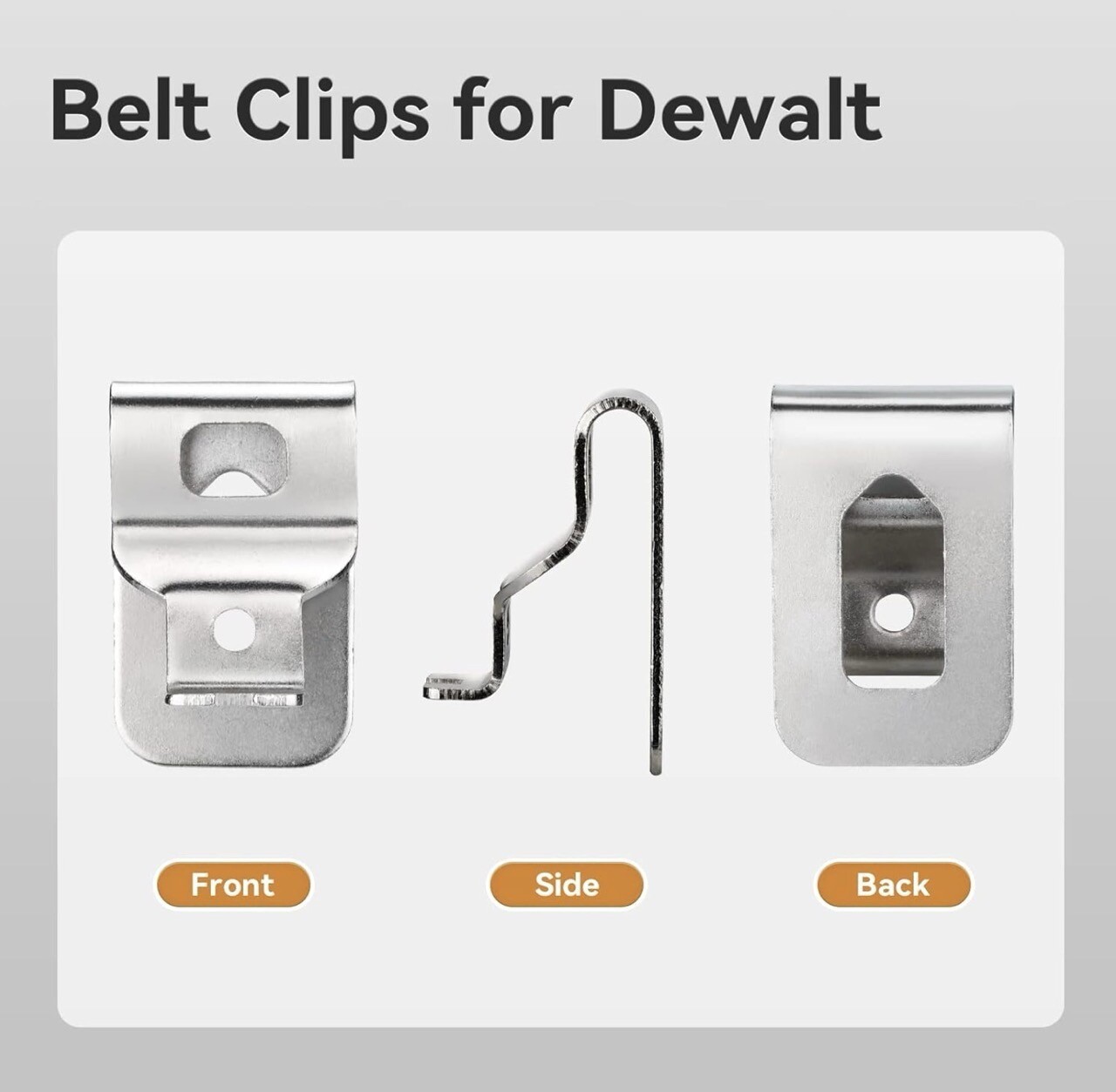 6 PCS For DEWALT 20V Drill Driver N268241 N169778 N086039 Tools Belt Clip Hook