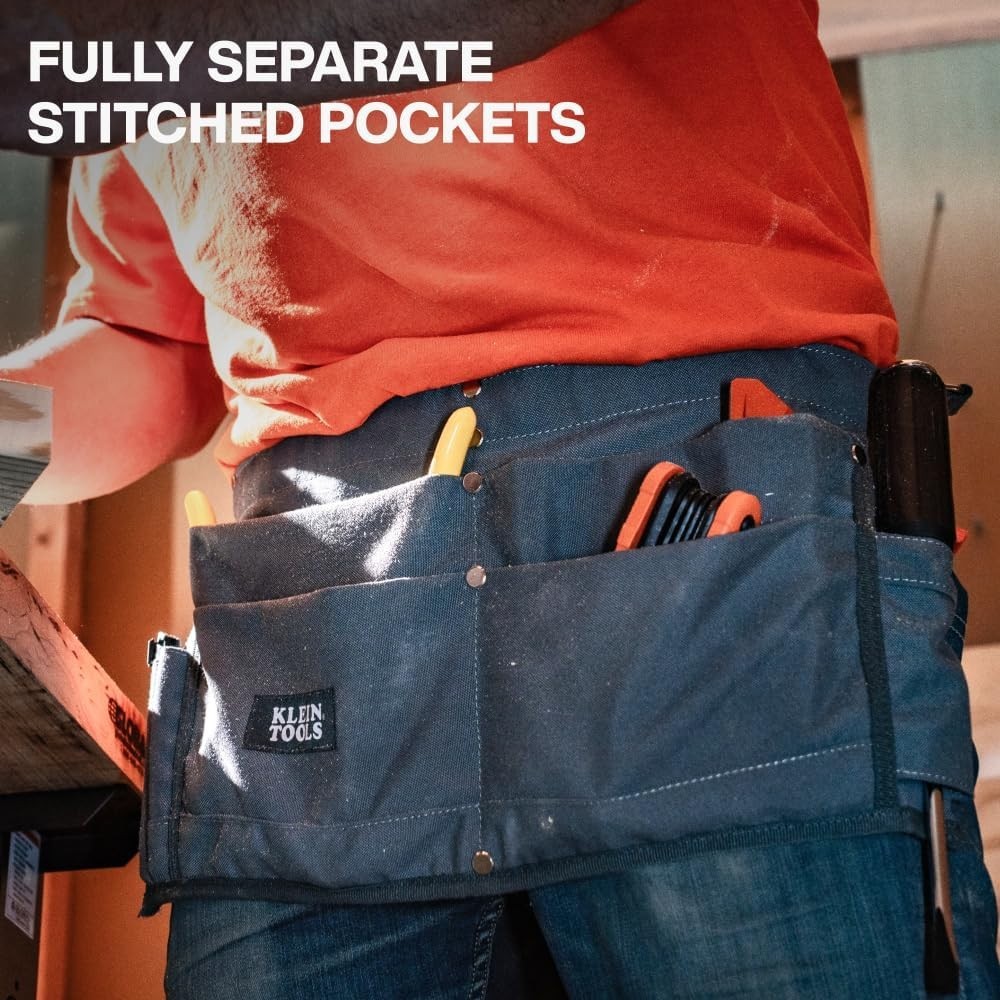 21022 6-Pocket Tool Apron, Durable Duck Canvas with Riveted Seams, Adjustable…