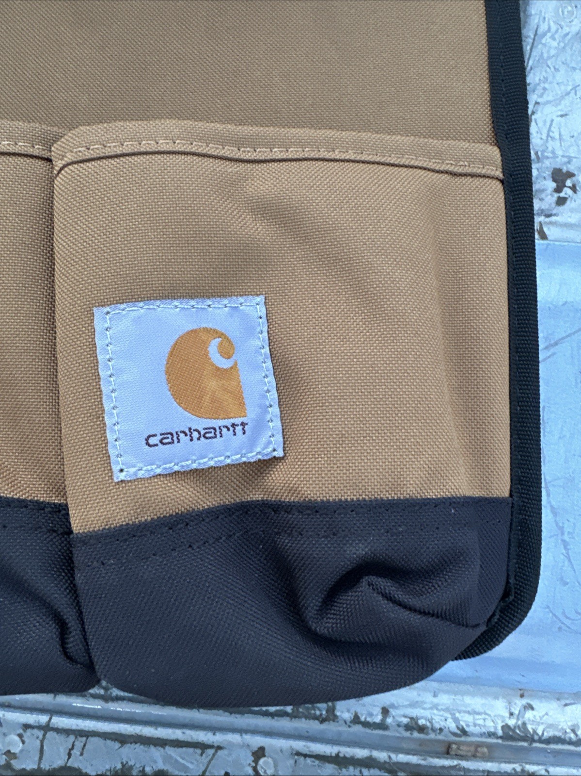 Carhartt Brown Six Pack Caddy – Defender Canvas w 6 Glass Bottle Can Insulated