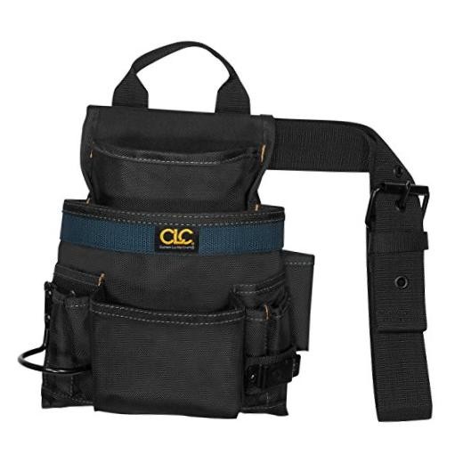 CLC 2823 Ballistic Nail and Tool Bag, 10-Pocket , Black , Medium