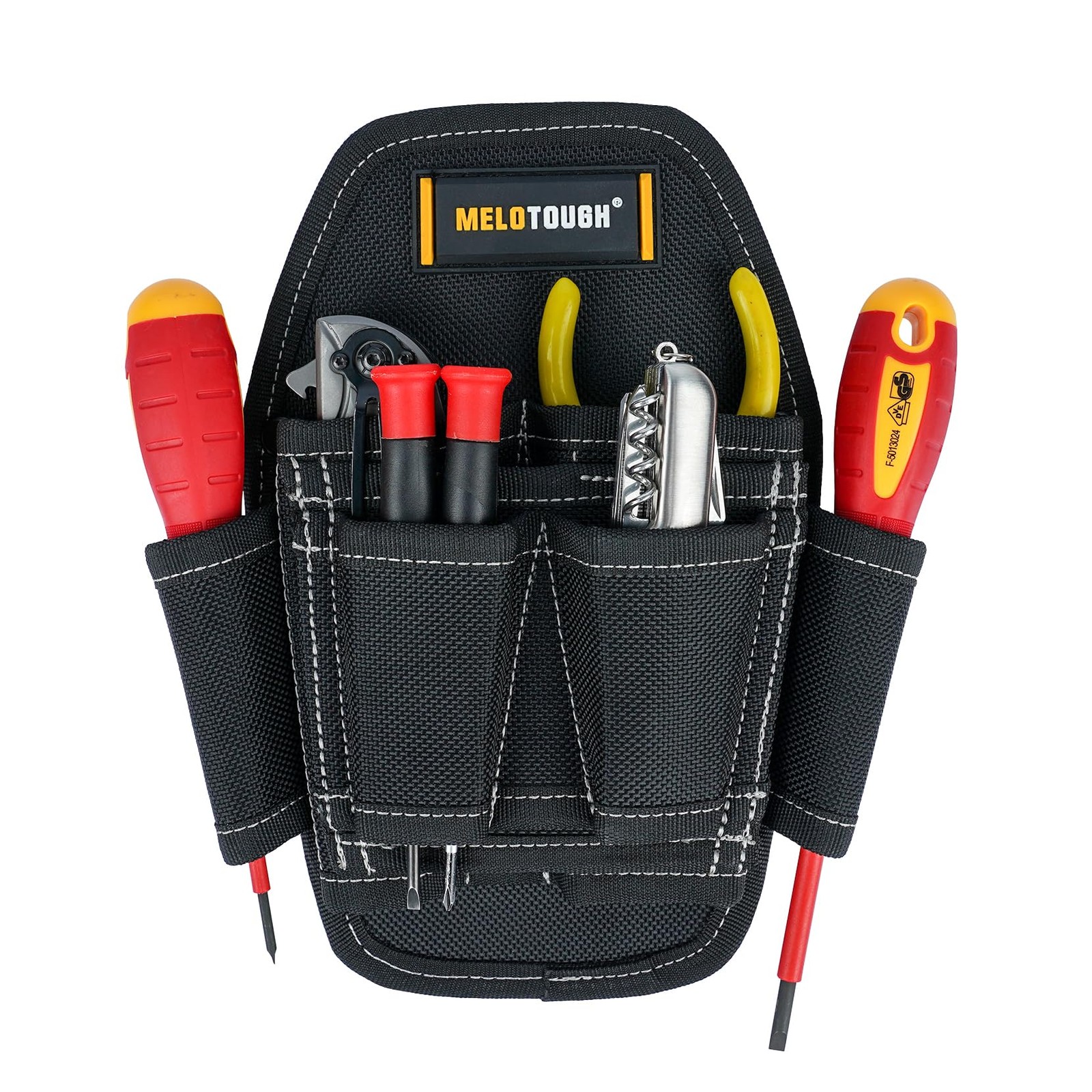 MELOTOUGH 7 Pocket Clip On Tool Pouch Small Tool Holder, Min Work Organizer