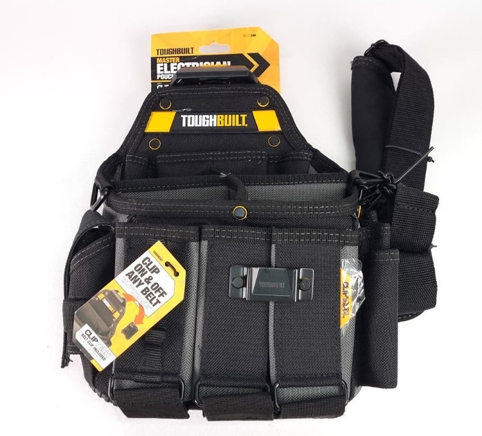 TOUGHBUILT TB-CT-104 Master Electrician Tool Pouch w/ Shoulder Strap 25 Pockets