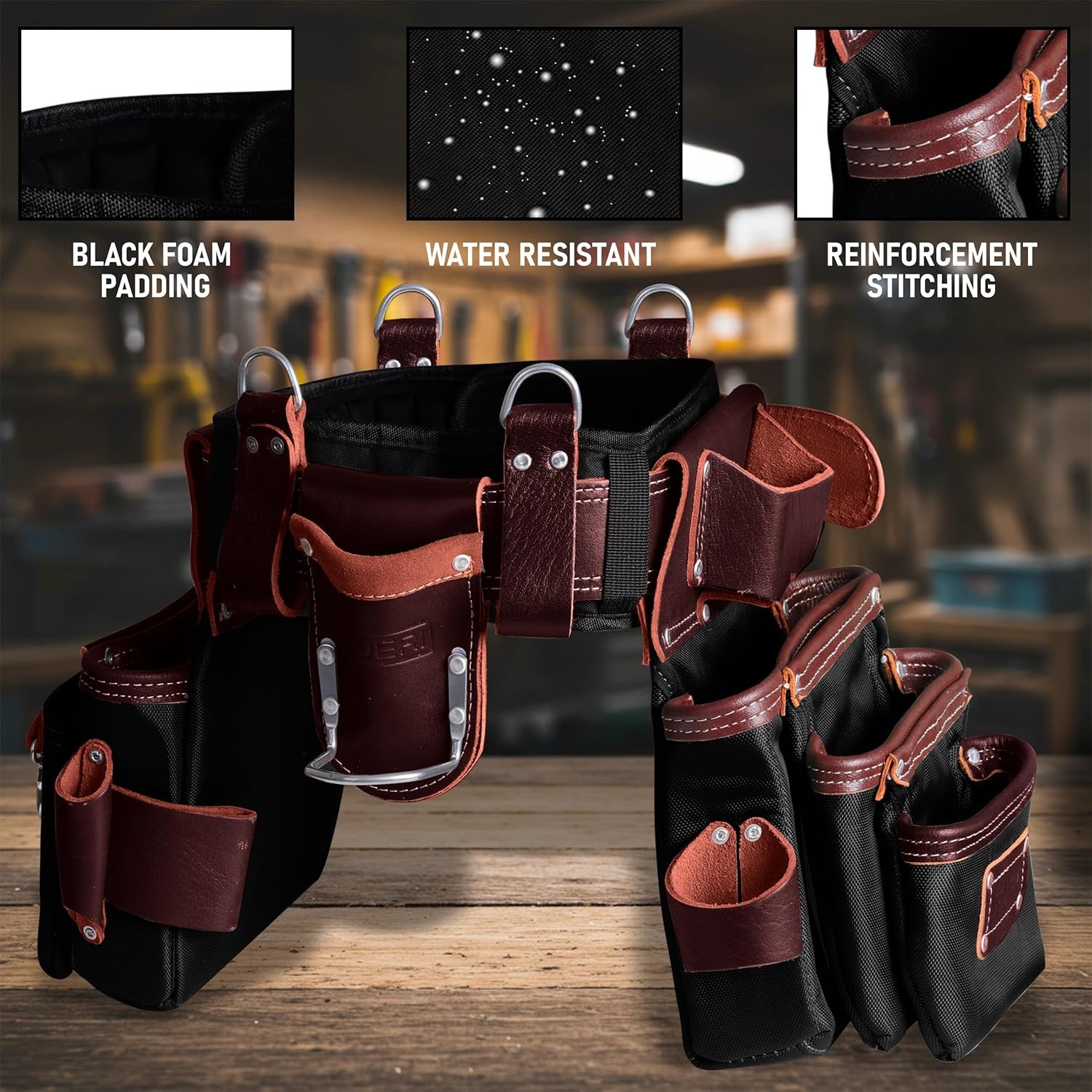 FUERI Professional Tool Belt with Bags Pouches for Men