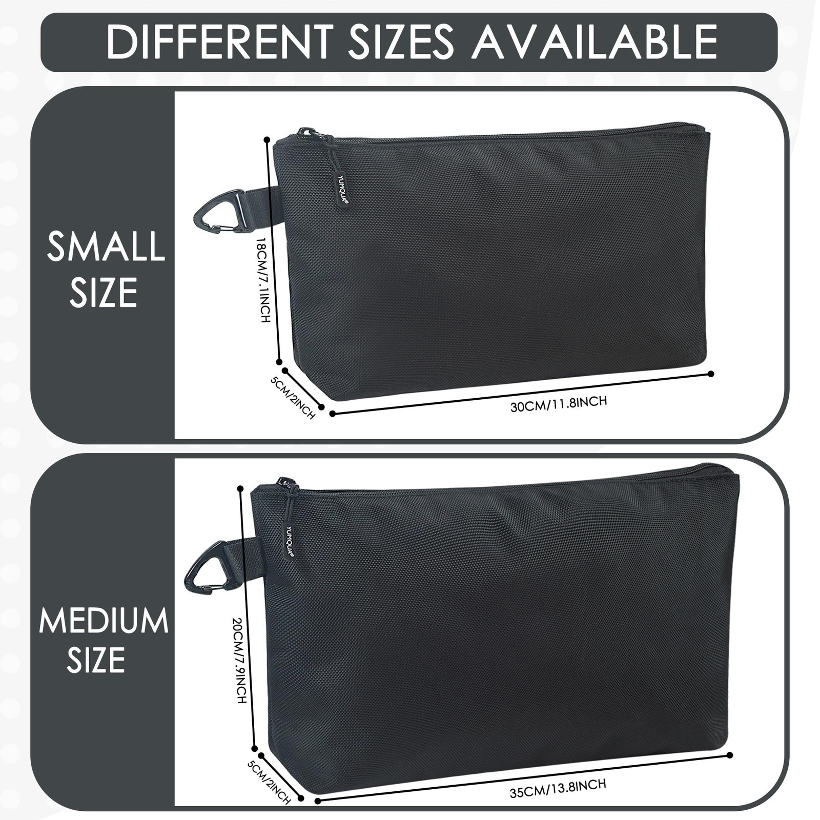 Small Tool Pouch with Zipper, Utility Bags Compact Tools Organizer Bolts Nuts…