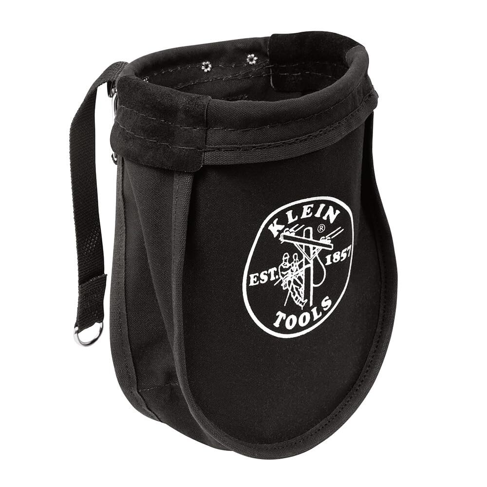 Klein Tools Black Utility Holster Pouch for Nuts and Bolts Tool Storage