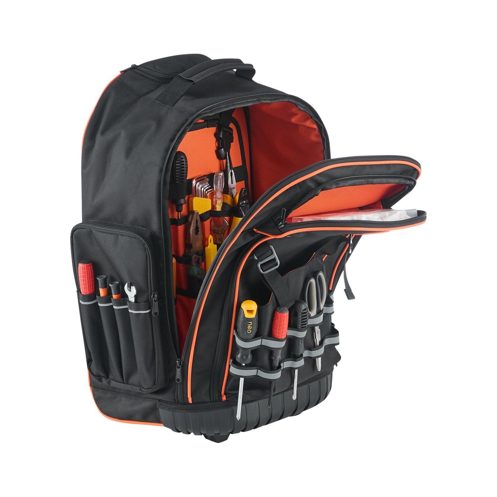 VEVOR Rolling Tool Backpack 72 Pockets Heavy Duty Roller Tool Bag on Wheels