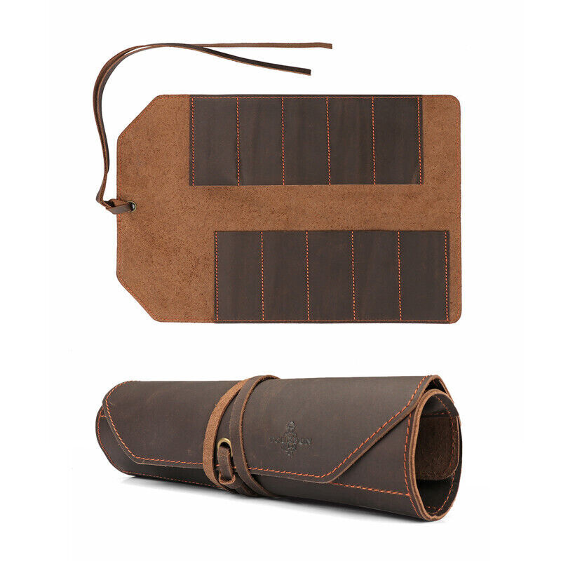Leather Wood Carving Knives Roll Tools Organizer Knife Carrier Pouch-Xmas Gift