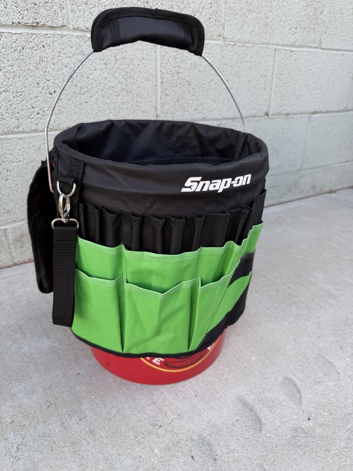 Snap On Tools 5 Gallon Bucket Caddy Tool Bag Storage Travel Case Snap-On Racing