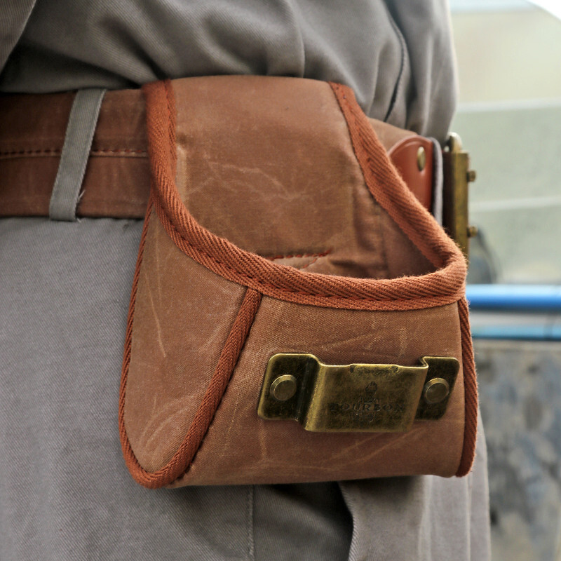 TOURBON Tool Waist Carry Pouch Canvas Nail Belt Bag Storage Tape Measure Holder