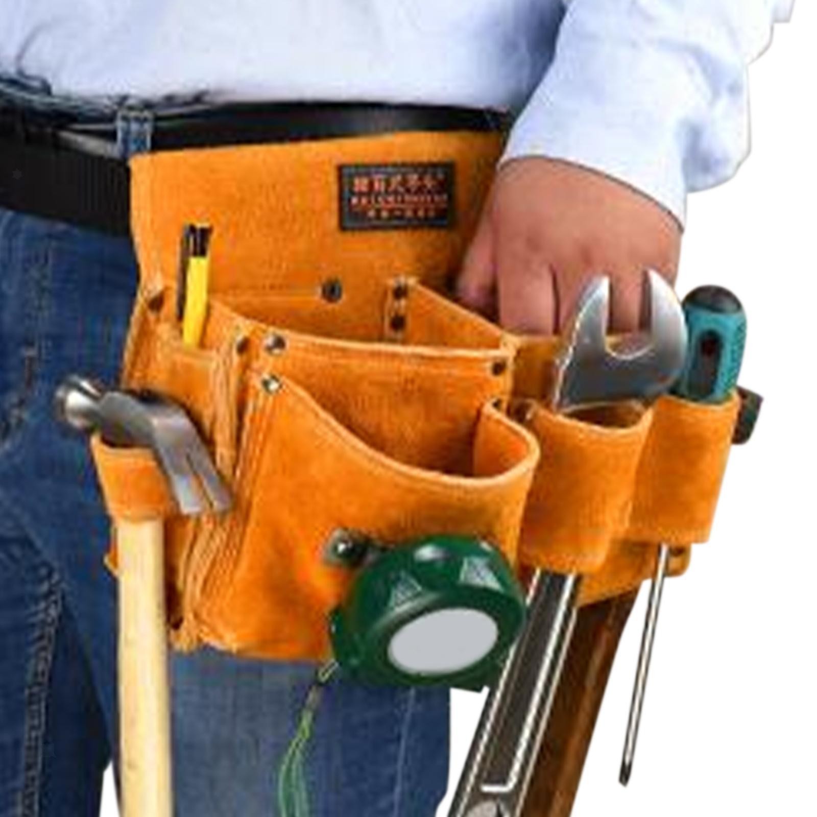 Faux Leather Pouch Hardware Multipurpose Tool Bag for Wrench Electrician