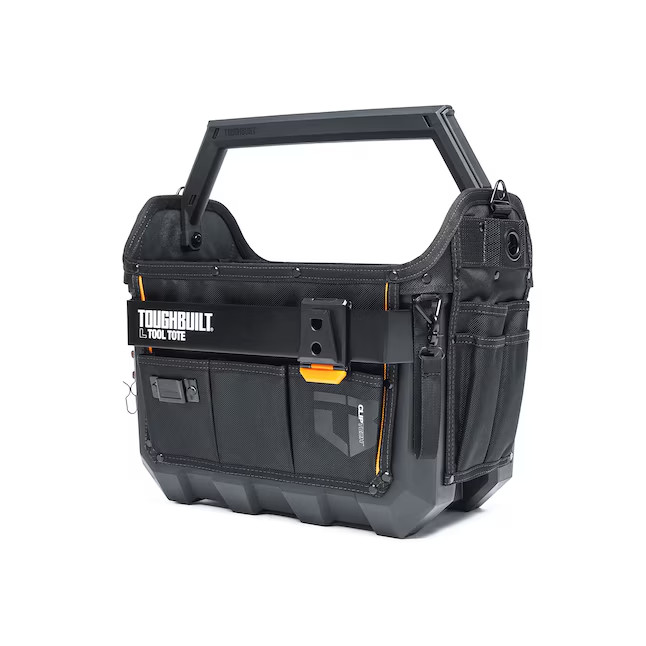 TOUGHBUILT Large Black Polyester 16-in W x 11.02-in D x 13.78-in L Tool tote