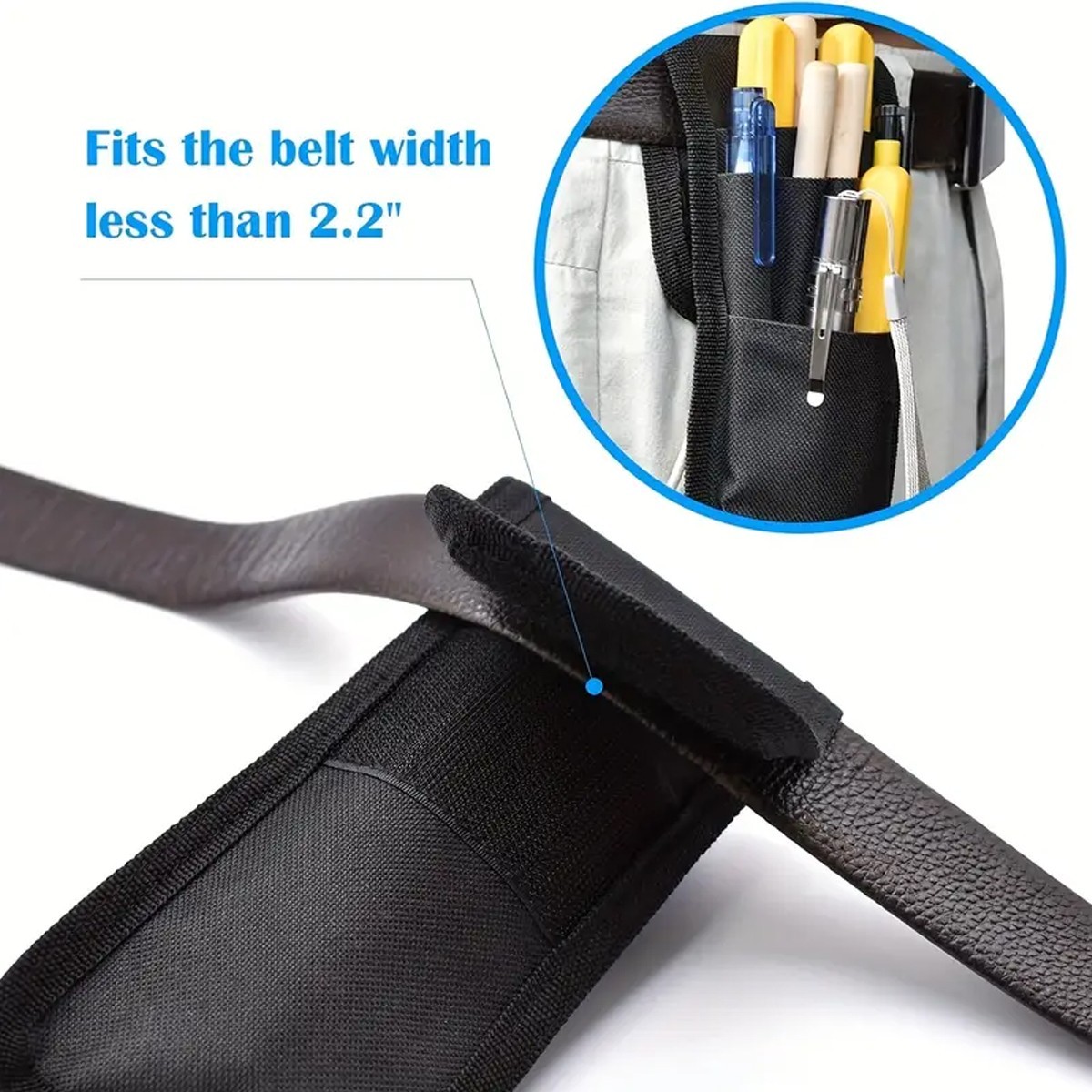 2x Electrician Waist Pocket Belt Tool Pouch Bag, Hardware Toolkit Work Organizer