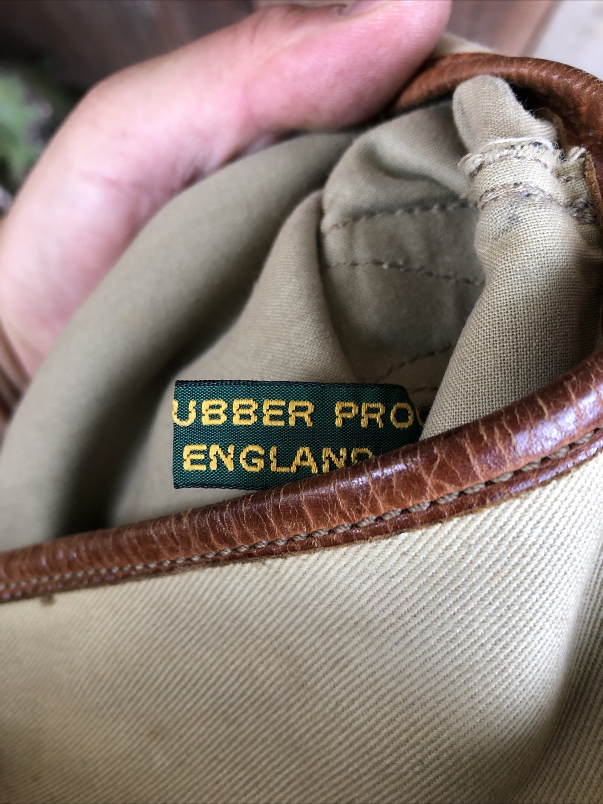 Vintage Canvas & Leather Shoulder Bag made in England